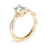 Load image into Gallery viewer, Emerald-Cut Braided Shank Multi-Row Diamond Ring
