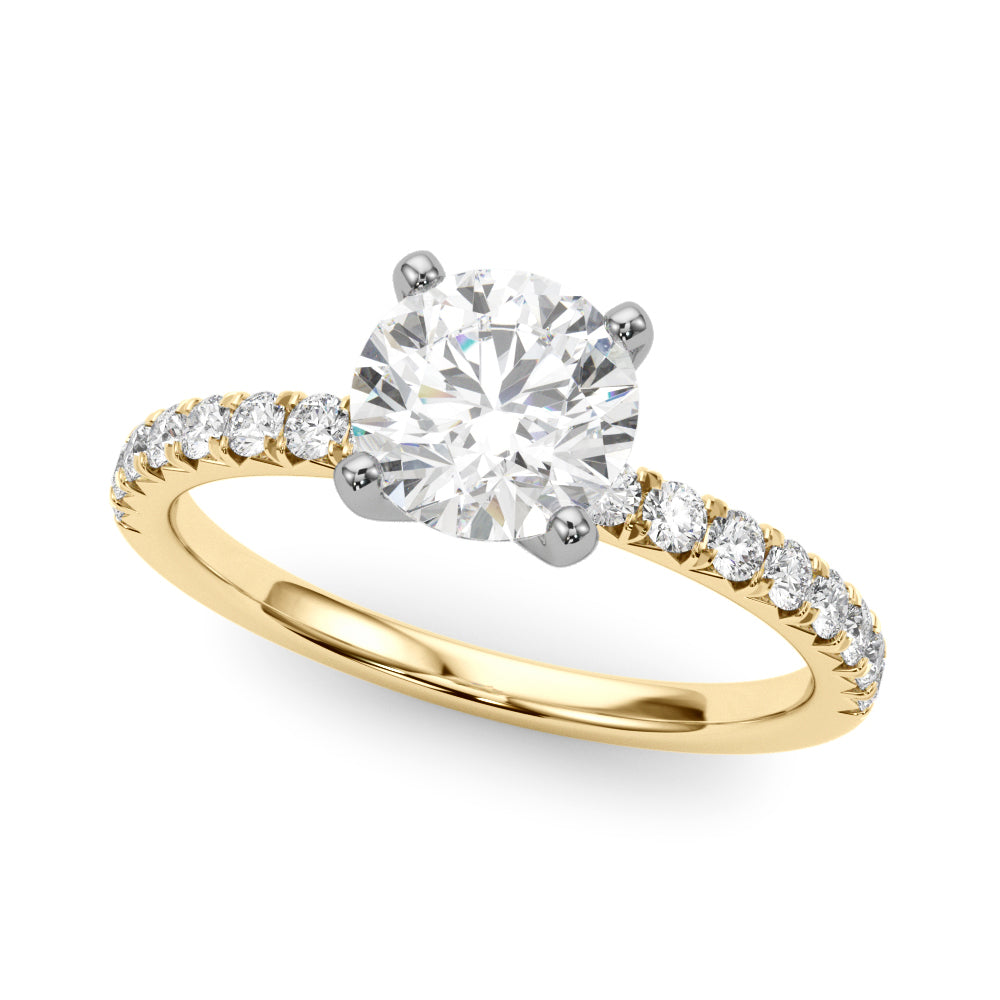 Stellar Round Lab Grown Diamond Engagement Ring