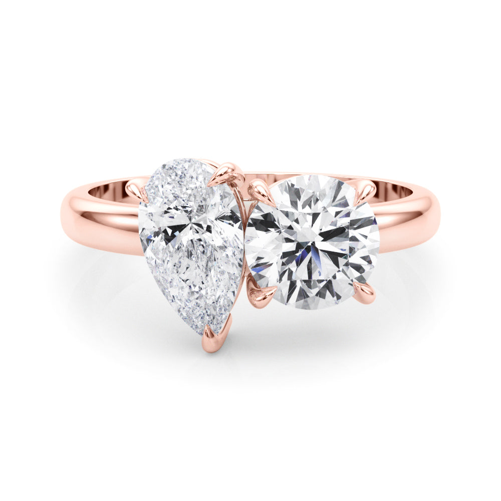 Round And Pear Diamond Ring