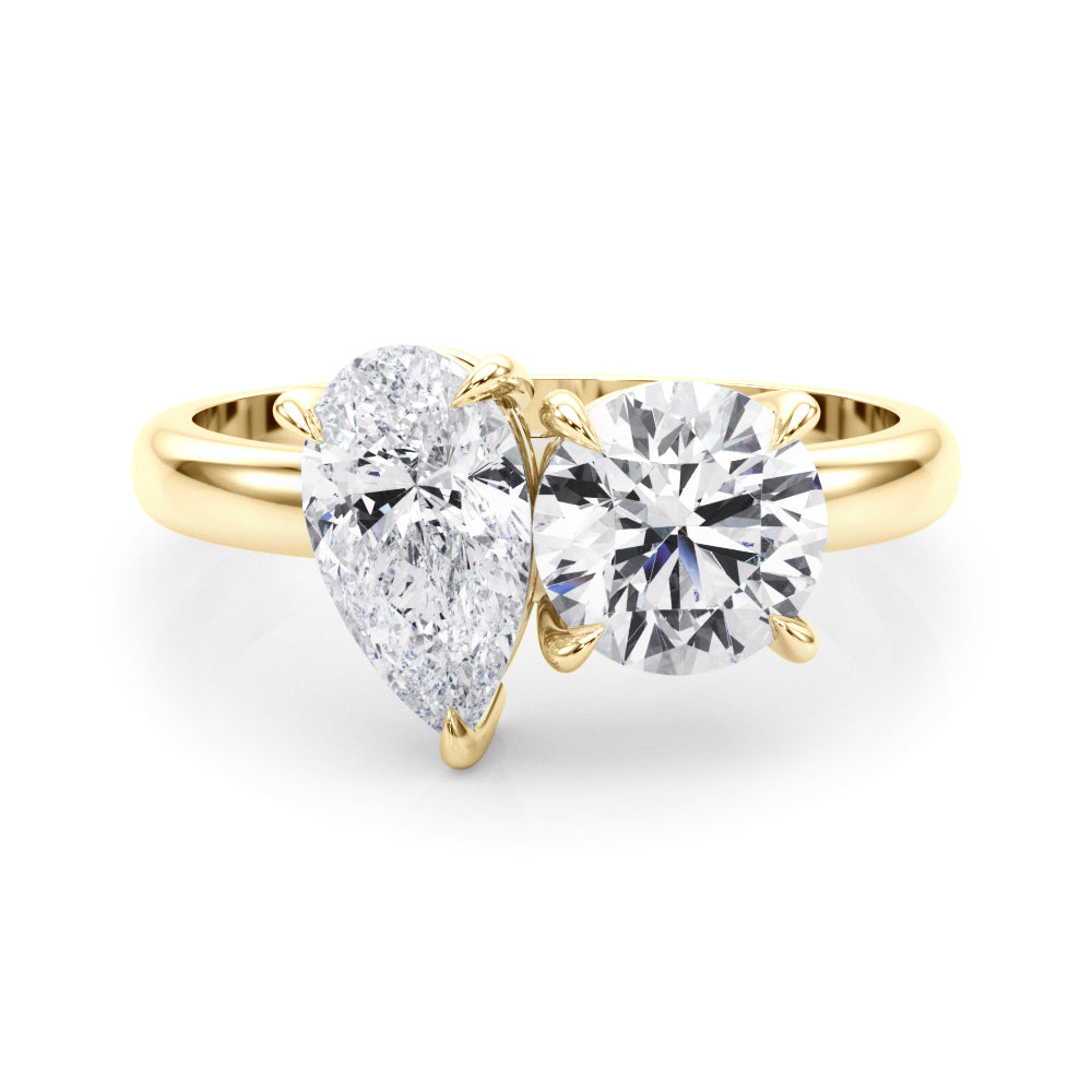 Round And Pear Diamond Ring