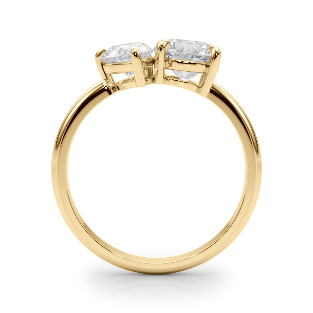 Round And Pear Diamond Ring