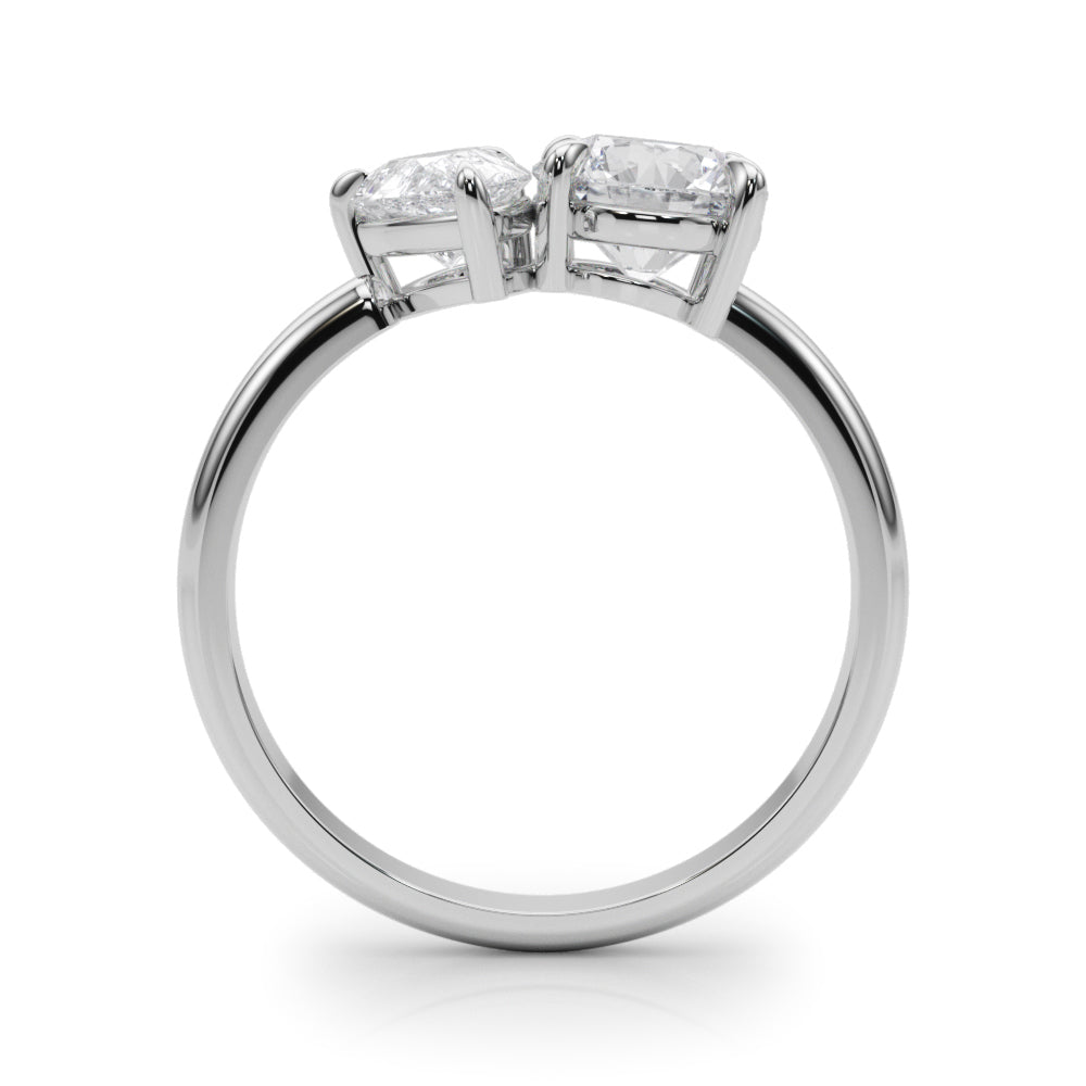 Round And Pear Diamond Ring