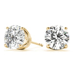 Load image into Gallery viewer, 4 Prong Round Diamond Stud Earrings
