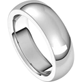 Half Round Wedding Band With A Comfort Fit