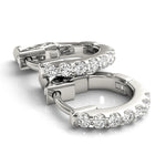 Load image into Gallery viewer, Round Lab Grown Diamond Hoop Earrings
