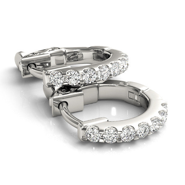 Round Lab Grown Diamond Hoop Earrings