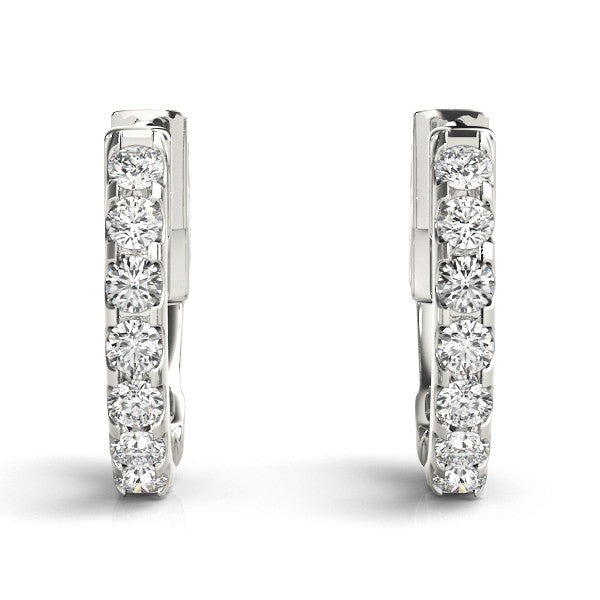 Round Lab Grown Diamond Hoop Earrings